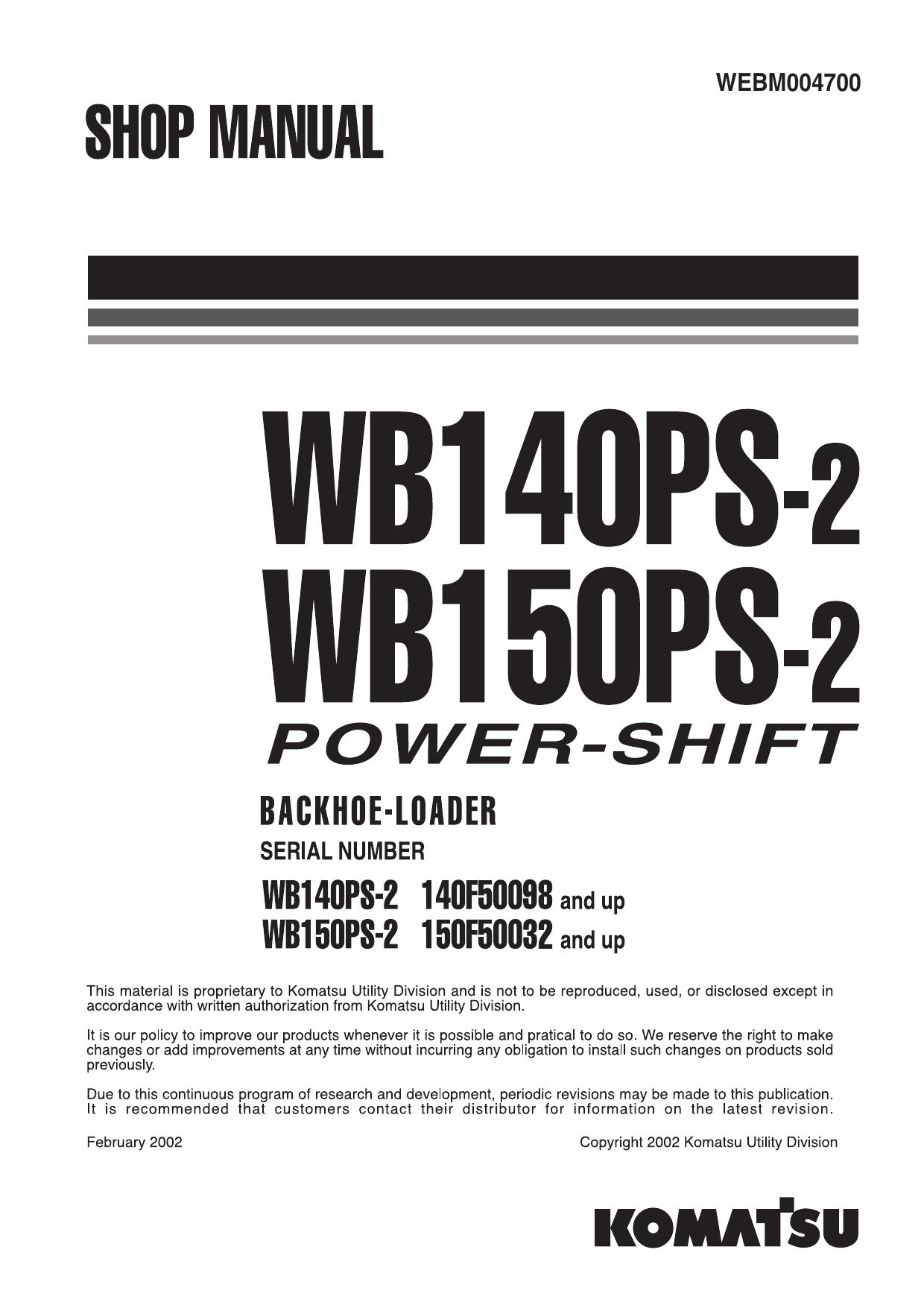WB140PS-2 WB150PS-2 Shop Manual (2)